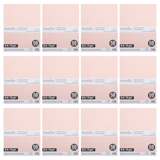 12 Packs: 50 ct. (600 total) Roses 8.5" x 11" Cardstock Paper by Recollections™